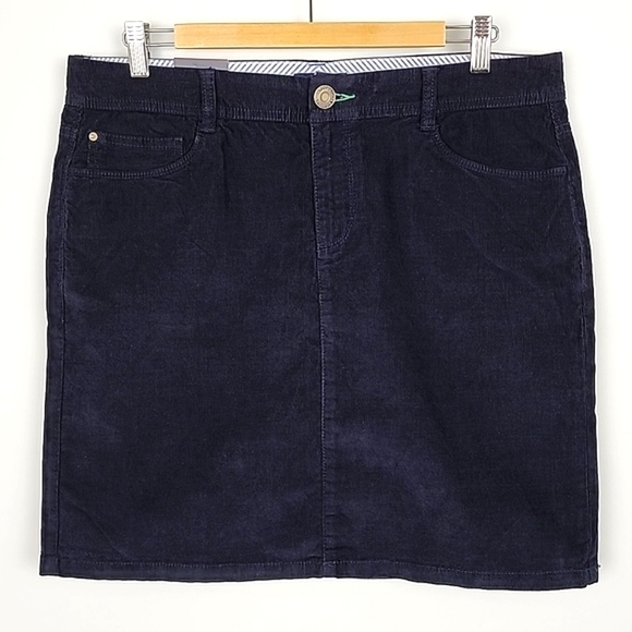 Tommy Hilfiger Women's Corduroy Mini Skirt Dark Navy Blue Size 12 - Picture 1 of 14